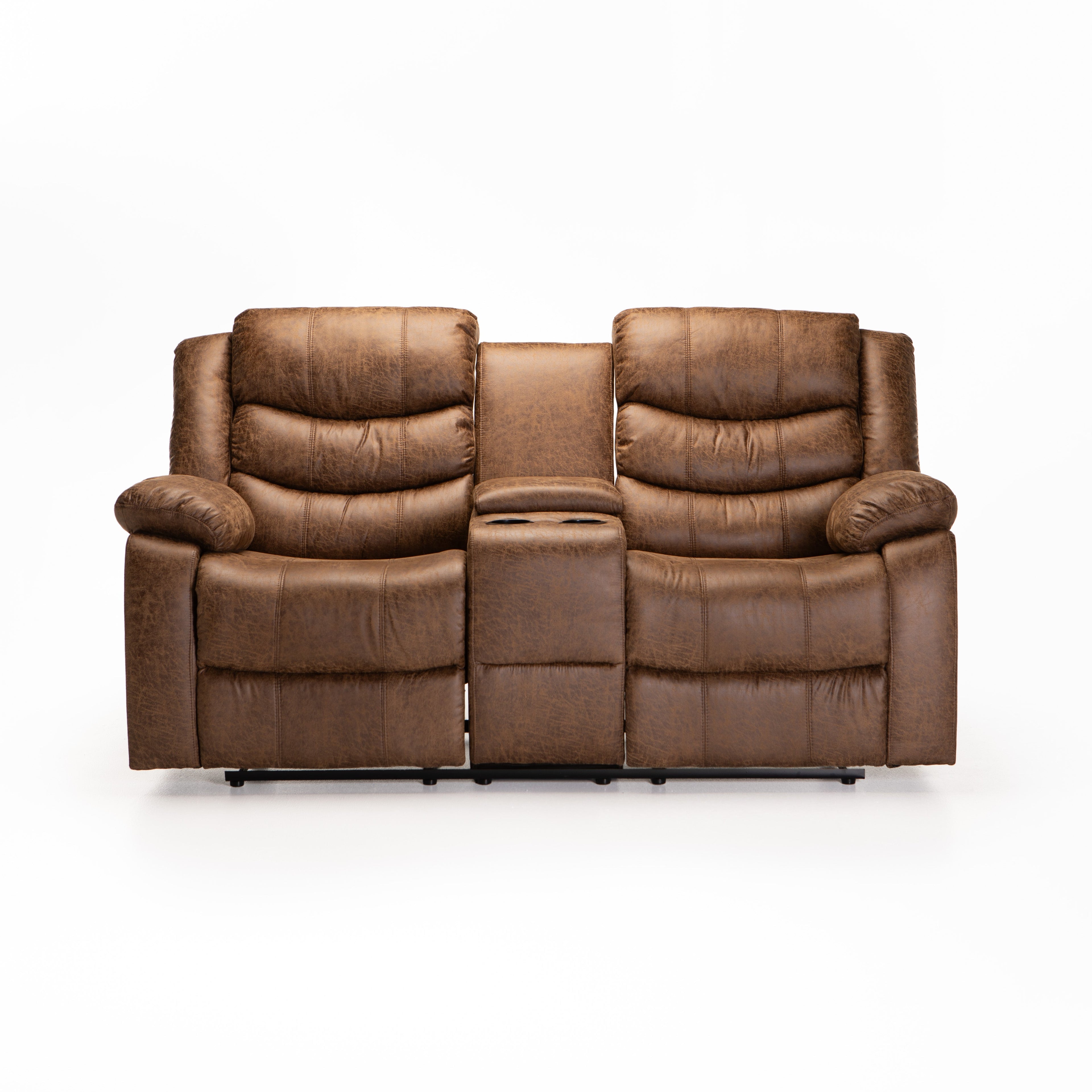 Haara 2 Seater Console Recliner - Brown