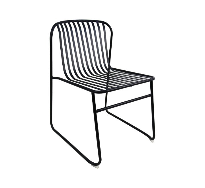 Metal Striped Cafe Chair
