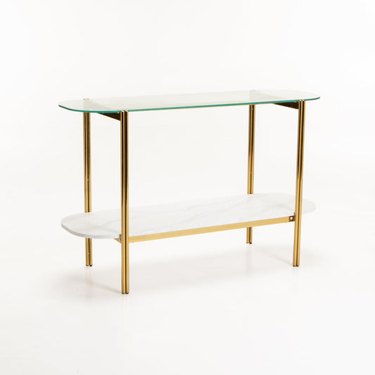 Draykie 120cm Console - White Marble