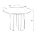 Astro Stone Top Round Coffee Table - 39cm H - Brass