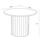 Astro Stone Top Round Coffee Table - 43cm H - Bronze